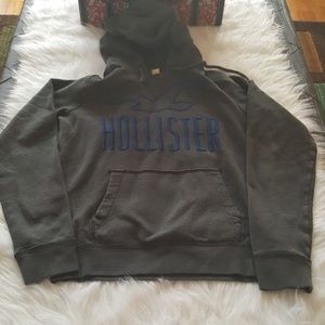 Hollister Men's gray hoodie